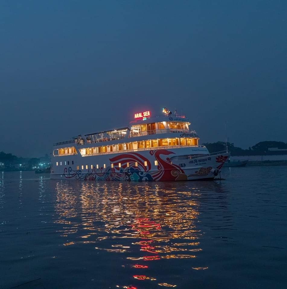<div>Assalamu Alaikum,&nbsp;</div><div><br></div><div>Welcome to Aral Sea Ac Luxury Cruise. Our ship joins the Sundarbans cruise in December 2022.</div><div>&nbsp;</div><div>Before finalizing your trip Be sure to know all our services and facilities and understand the similarity of our words and deeds.</div><div><br></div><div>What do you get when you cruise with us?</div><div><br></div><div><br></div><div>Tour Start with us:&nbsp; Khulna-Sundarban-Khulna</div><div><br></div><div>Vessel Name: Aral Sea Luxury Ac Cruise</div><div><br></div><div>Package: 4 days 3 nights</div><div><br></div><div>Package cost : 20000tk Per Person Adult</div><div><br></div><div><br></div><div>Room : Ac Room with attached Bath</div><div><br></div><div>Food : 19-21 Times</div><div><br></div><div>Break fast</div><div>Brunch</div><div>lunch&nbsp;</div><div>Evening snacks&nbsp;</div><div>Dinner</div><div><br></div><div>Menu include:</div><div><br></div><div>Meat : Chicken, Beef,Mutton, Duck,Koel.</div><div><br></div><div>Fish:&nbsp; Coral, Rupchanda, LobStar, Faisa,Pabda.</div><div><br></div><div>Vegetable</div><div>Fruits</div><div>Drinks&nbsp;</div><div>Dessert</div><div><br></div><div>See menu details on our page.</div><div><br></div><div>Tour Plan :</div><div><br></div><div>Sundarban 9-11 SPOT tour and boat cruising in small canals of Sundarban.</div><div><br></div><div>Spot :&nbsp;</div><div><br></div><div>Karamjal</div><div>Harbaria</div><div>Andarmanik</div><div>Jamtala Sea Beach</div><div>Deemer char</div><div>Kachikhali office area</div><div>Kotka</div><div>Heron Point</div><div>Dublar Chor</div><div>Shekhartech&nbsp;</div><div>Kala Bagi</div><div>&nbsp;&amp;&nbsp;</div><div>many Canal Cruising ( Andarmanik, Kotka &amp; Kachikhali)</div><div><br></div><div>Safety Measure:</div><div><br></div><div>Life Jacket in all room.</div><div>Enough tube on the ship.</div><div>Co2 room for engine room safety.</div><div>Fire estinguisher</div><div>First Aid Box</div><div>Bowa..</div><div><br></div><div>Noted : We have ample opportunity to discuss more for a safe, comfortable, standard and of course halal tour.</div><div><br></div><div>For More:&nbsp;</div><div><br></div><div>880-1616-777788</div><div>880-1715-025126</div><div><br></div><div>Email: aralsealtd@gmail.com,&nbsp; &nbsp;sazzad272003@yahoo.com</div><div><br></div><div>www.aralseacruise.com</div><div>www.aralsealtd.com</div><div><br></div><div>Sundarban Tour Itinerary Regions of Tour:😊</div><div><br></div><div>Southwestern Bangladesh, The Sundarbans, UNESCO World Heritage, Land of Tiger.</div><div><br></div><div>Itinerary details: (Khulna Sundarban&nbsp; Khulna))😊</div><div><br></div><div>ITINERARY OVERVIEW: EXCLUSIVE TRIP</div><div><br></div><div>Length of the tour: 4 days and 3 nights</div><div><br></div><div>Day 01</div><div><br></div><div>Receive and greet on the Cruising vessel MV ARAL SEA&nbsp; for Sundarbans Cruise. From Khulna</div><div><br></div><div>* Immediately the vessel will start cruising towards the Sundarbans Mangrove Forest and you will enjoy the beauty of riverside lifestyle with Ganges river dolphin and Irrawaddy dolphin etc. A glimpse of sun rising view in the forest is mesmerizing and captivating. A group of kingfishers will welcome to this mangrove forest.</div><div><br></div><div>Departing from Khulna we will first visit Karamjal</div><div><br></div><div>Karamjal tourist center is located on the banks of Pasur river in Sundarbans. There are various species of animals including crocodiles, deer, rhesus monkeys to add to the beauty. Also constructed are wooden trails, towers and fishermen's fishing activities are additional benefits. Karamjal is the only natural breeding center for crocodiles in Bangladesh.</div><div><br></div><div>Karamjal to Harbaria&nbsp;</div><div><br></div><div>Here you can see the world's largest breathtaking forest while maintaining the environment of the Sundarbans.</div><div>Domestic and foreign tourists at Herbaria Eco Tourism Center. ...</div><div>Big buck in Harbaria canal. ...</div><div>Saltwater crocodiles in Herbaria canal. ...</div><div>Barking deer or Maya deer,Monkeys in Herbaria forest. ...</div><div><br></div><div>Harbaria To Andarmanik</div><div><br></div><div>Andharmanik is an ecotourism in the Sundarbans. Royal Bengal tiger, birds and spotted deer etc. are found here.</div><div>Deep forest and wild animals around the Shelandi and Gushanbaria Canal trimohana are 800 meters feet braille and beautiful environment.</div><div><br></div><div>* Then resume the cruising towards Sundarbans Kotchikhali</div><div><br></div><div>Night Stay In Kotchikhali</div><div><br></div><div>Day 2:</div><div><br></div><div>Very early morning at around 05.30 hours,&nbsp;</div><div><br></div><div>Kochikhali Sea Beach in Sundarbans is a wonderful place to visit.Along with beaches, there are wildlife sanctuaries and tourist centers.</div><div><br></div><div>The entrance road to Kachikhali Sanctuary is an ideal place for adventure lovers. We have to get down from the boat and cross the bamboo fence deep into the forest.</div><div><br></div><div>At the very edge of the forest is the desirable Kachikhali beach. The forest trees are decorated with colorful flowers and fruits of different types of trees like pashur, sundari, keora, bine and amur trees and the trees are home to different species of birds. And in the north-west side of the forest, various wild animals like Chitra deer, Maya deer, monkeys, forest roosters, python snakes roam. Sometimes the famous Royal Bengal Tiger is also seen in this forest.</div><div><br></div><div>Apart from this, aquatic animals like crocodiles, shushuks and dolphins can be seen in the estuary of Katka river. The salty water of the Kachikhali beach merges with the Katka River. The wild beauty of Kachikhali Beach with its mangrove forests, ferns and 40 feet high watch tower, dazzling greenery and spectacular views enthralls the tourists.</div><div><br></div><div>After enjoying Kachikhali we will proceed to Kotka&nbsp;</div><div><br></div><div>Kotka</div><div><br></div><div>Kotka is one of the most diverse places in Sundarbans, the world's largest mangrove forest. Cuttack has a 40 feet high watch tower to enjoy the natural beauty of Sundarbans. Directly north of Cuttack Watch Tower is Cuttack Beach. Cuttack Beach is known as Jamtala Beach to the locals. The artwork of crabs can be seen all over the beach which is quite secluded and clean.</div><div><br></div><div>Kotka Beach is an ideal place to watch the sunset.</div><div>The waves at this beach are very variable and it is quite risky to enter the water due to unknown drifters.</div><div><br></div><div>If you go to a quiet place in the forest of Keora, you can see the beautiful Chitra deer. Besides, crocodiles can be seen here along with monkeys, wild boars, wild cats and various species of birds. The three tiger dunes south of the forest are often found showing tiger footprints.</div><div><br></div><div>After Enjoying Kotka We will move to Deem Er Char</div><div><br></div><div>Sundarbans Dim char rising on the chest of the Bay of Bengal full of natural beauty. It is as if the creator has poured all the forms of beautiful Bengal in the sand.</div><div><br></div><div>Sunbathing in the salty water of the river and watching the breathtaking view of the sunset will add tranquility to the body. One will be mesmerized by the different appearance of the beach in the soft light of dawn and the natural beauty in the evening.</div><div><br></div><div>Even though autumn has passed away, Kashban, which spreads the beauty of nature across the pastures, is adding a different dimension to egg fodder.</div><div>Dim Char has become a favorite place for tourists visiting Sundarbans.</div><div><br></div><div>We will leave Tin kona Island after seeing the Dim er char.</div><div><br></div><div>Over night Stay Here</div><div><br></div><div>Day 03</div><div>🍔</div><div>Very Early Morning We will offer you boat riding trip through narrow creeks and canals to see the wildlife such birds – various species of kingfishers, egrets, otters, jungle cat, fishing cat, leopard cat, water monitor lizard, Bengal monitor lizard, porcupine, rhesus monkey, Bengal Tiger the king of the forest etc.</div><div><br></div><div>From Tin Kona we will start our journey towards Heron Point</div><div><br></div><div>As Hiron Point is a sanctuary, this place is a safe haven for tigers, deer, monkeys, birds, and reptiles. For this reason, it is one of the best places to watch the Royal Bengal Tiger and other live wildlife in the Sundarbans area.</div><div><br></div><div>From Hiron Point, you can see Chitra deer, wild boar and other attractive animals of Sundarbans. Among the birds, there are Halcyon, yellow chestnut Halcyon, blackhead fishery Halcyon, large egret, medal buck, etc. There are also lots of crab habitats. And there are various types of butterfly.</div><div><br></div><div>From Hiron Point we will start our journey towards Dubla.</div><div><br></div><div>Dublar Char is a special island in the south part of the Sundarbans mangrove forest. It’s a quiet place with beautiful nature and lively local culture. This article looks at what makes Dublar Char unique, like its role as a fishing village, the yearly Rashmela festival, and the various wildlife living there.</div><div><br></div><div>Back to boat and enjoy the BBQ diner</div><div><br></div><div>From Dubla we will start our journey towards Shekhartech &amp; Kala Bagi</div><div><br></div><div>* Boat will cruise towards Shekhartech&nbsp; forest area and anchor the boat over night stay on boat.</div><div><br></div><div>Day 04</div><div><br></div><div>Morning After breakfast Explore Shekhertek</div><div><br></div><div>Inside the Sundarbans, the Shekhertek Kali Temple stands as a witness to Bengal's medieval history. Although the temple has been hidden from the public eye for approximately 400 years, now the forest department is going to open it for tourists.</div><div><br></div><div>The Shekhartek Ecotourism center is built around the temple built during the Mughal period. It is located on the east bank of Shibsa river in compartment No. 16 of Adachai Patrol Outpost of Kalabagi Forest Station in Khulna Range of Western Forest Division of Sundarbans.</div><div><br></div><div>The temple bears the evidence of long ago human settlements in and around the Sundarbans. The temple is estimated to be built around 300-350 years ago from its architecture and art style.</div><div><br></div><div>Abundance of tigers</div><div><br></div><div>As the area of ​​Sheikh's Tech is slightly higher than other parts of the forest, the number of tigers is high, said the forest guards.</div><div><br></div><div>Forest guard Deepak Kumar Dey said, 'Tigers stay near the temple all the time. This is why the place of the temple is a little higher than other places in the forest.'</div><div><br></div><div>He further said, 'Some pipes and polythene were placed near the temple during construction. The tigers tore the pipe and threw it away, biting the polythene. The temple may have been a good place for them to give birth. They are unhappy that their shelters are being renovated.'</div><div><br></div><div>Then Kala Bagi</div><div><br></div><div>A visit to the Kalabagi Eco Tourism Center on the surface showed that there are boats for tourists to take off and on, roundhouses and benches for sitting and standard wash facilities. Enchanted deer and crocodiles are housed in separate cages. Monkeys, wild boars, Guisap and Chitral deer are seen.</div><div><br></div><div>Tiger footprints are seen inside the forest. A 2,600-foot concrete foot trail is underway for visitors to explore the forest, while a tall watch tower is being built.</div><div><br></div><div>On which you can stand and enjoy the beauty of the forest. Apart from this, the construction of shops and dumping ground for tourist shopping is going on. An initiative has been taken to write names on the trees to introduce the visitors to the different species of trees in the forest. There will be signboards listing the names and detailed descriptions of wildlife.</div><div><br></div><div>&nbsp;After that back in Khulna around 6 o’clock reached in Khulna &amp;&nbsp; after diner (Whole Mutton BBQ) leave the boat tour will finished.</div><div><br></div><div>Attractions:😊</div><div><br></div><div>* Picturesque of the largest Mangrove forest</div><div>* River cruising through mangrove forests’ waterways</div><div>* Bird and animal sightseeing on boat through narrow creeks</div><div>* Trekking on mangrove forest floor for wildlife</div><div>* Enjoy beauty of unexplored and untouched beaches</div><div>* Beach walk on islands</div><div>* Sighting for wildlife such as Otter, Bengal Tiger, Spotted Deer etc.</div><div>* Walk on wooden track</div><div>* View the glimpse of forest on watch tower</div><div><br></div><div>Price includes:😊</div><div><br></div><div>* Cruise inside the Forest with Tourist Vessel .</div><div><br></div><div>ARAL SEA A LUXURY AC CRUISE</div><div><br></div><div>* Accommodation on our cruiser on , couple twin, three four sharing occupancy</div><div>* All meals from Breakfast day 01 to diner on day 03</div><div>* All activities inside the forest as per itinerary.</div><div>* Small country boat to make trips inside small canals/creeks.</div><div>* Mineral water for drinking during the trip.</div><div>* Forest fees &amp; permission</div><div>* Armed forest guard from the forest department</div><div>* An -speaking guide the entire tour</div><div>* BBQ Diner on boat</div><div><br></div><div>Price excludes:😊</div><div><br></div><div>* Any personal requirements such as medicine etc.</div><div>* Beverage (soft and hard)</div><div>* Gratuities for guide and driver</div><div>* Any items not specifically outlined in tour program</div><div>Dress Code &amp; Necessary Items:</div><div>Long trousers &amp; full sleeve shirt</div><div>* Windbreaker / raincoat / umbrella</div><div>* walking shoes for mud &amp; breathing</div><div>* Hat / Cap for Sun protection.</div><div>* Sun-burn lotion &amp; insects spray.</div><div>* Toothpaste &amp; tooth brush</div><div>* Towels &amp; Bath soap</div><div>* Emergency medicine.</div><div>* Flash light.</div><div><br></div><div>Our service will be providing from Khulna-Sundarban-Khulna (on boat), the guests will take care of their journey from &amp; to Dhaka – Khulna – Dhaka by themselves.&nbsp;</div><div><br></div><div>If they want we can collect a/c bus tickets or reserved on behalf of them but our team will not be responsible for any delay / cancellation / services related to bus journey.</div><div><br></div><div>* N B: Aral Sea Cruise reserved the right to cancel / change of any program / reservation schedule without prior notice due to force majors / unavoidable circumstance situation.</div><div><br></div><div>* Note: During the tour inside sundarbans on boat the guest due to any critical condition (like injured, death, sickness, natural Disaster we are not liable, no claim will be acceptable.</div><div><br></div><div>Booking and cancelation policy</div><div>Deposit &amp; Payment:</div><div>While making a confirm booking of a tour even body rent by the Tour operator a payment of full amounting to 70% of the tour fee is to be made along with an official letter. The Guests /Tour operator should clear the balance amount 7days before starting for the said tour.</div><div>Cancellation &amp; Refund:</div><div>If you cancel your trip Three week prior to the start of the tour 50% of the tour fee will be charged. If the cancellation is made within less than Two weeks and more than 7 days before the start, 75% of the tour fee will be charged. If the tour is cancelled in less than 3 days and more than 24 hours to the commencement of the trip, 100% of the tour fee will be charged.</div><div>Note:This cancelation policy will be applicable only for full amount</div><div>(This cancellation &amp; refund policy would not be applicable for any natural disaster, emergency &amp; political situation like hortal, )</div><div><br></div><div>Note: During the tour inside sundarbans on boat the guest due to any critical condition (like injured, death, sickness ,natural Disaster we are not liable ,no claim will be acceptable.</div><div><br></div><div>OTHER IMPORTANT INFORMATION FOR SUNDARBANS FOREST TRIP</div><div><br></div><div>Meal Time:</div><div><br></div><div>Morning Tea: 0530 hrs, Breakfast: 0730-0830 hrs, Morning Snacks &amp; Tea: 1000-1100 hrs</div><div>Lunch: 1230-1330 hrs</div><div>Afternoon Snacks &amp; Tea: 1530-1630 hrs</div><div>Dinner: 1930-2030 hrs</div><div><br></div><div><br></div><div>DO’S WHILE ON CRUISER:</div><div><br></div><div>* Do not drop anything in the water or in the Jungle; use the “BIN” on the boat.</div><div>* Smoking and any kind of fire are strictly prohibited inside the cabin.</div><div>* Be economic in use of any kind of water and electricity.</div><div>* Have your meals in time, for smooth management.</div><div>* Maintain silence during night – time (21:00 – 06:00) to enjoy the nature.</div><div>* Take care of your valuables</div><div>* Keep a watch to your children.</div><div><br></div><div>DO’S WHILE IN THE JUNGLE:</div><div><br></div><div>* While inside the jungle, never be alone. Be in a group all the time.</div><div>* No harm to any plants in the forest and do not disturb the wild animals.</div><div>* For any problem always talk to your guide only.</div><div>* Avoid the striking color in the jungle, use jungle - friendly dress.</div><div><br></div><div>* Do not use perfume inside the jungle, as it irritates the wildlife.</div><div><br></div><div>* Sundarbans is a reserved forest and without any habitation by human.&nbsp;</div><div><br></div><div>For any unprecedented circumstances, keep cool and cooperate with the guide to control the situation.</div><div><br></div><div>NOTE</div><div><br></div><div>* No alcohol will be available for sale on board.</div><div>* Soft drinks will be available for cash</div><div>* Drone cant aloud inside the forest</div>
